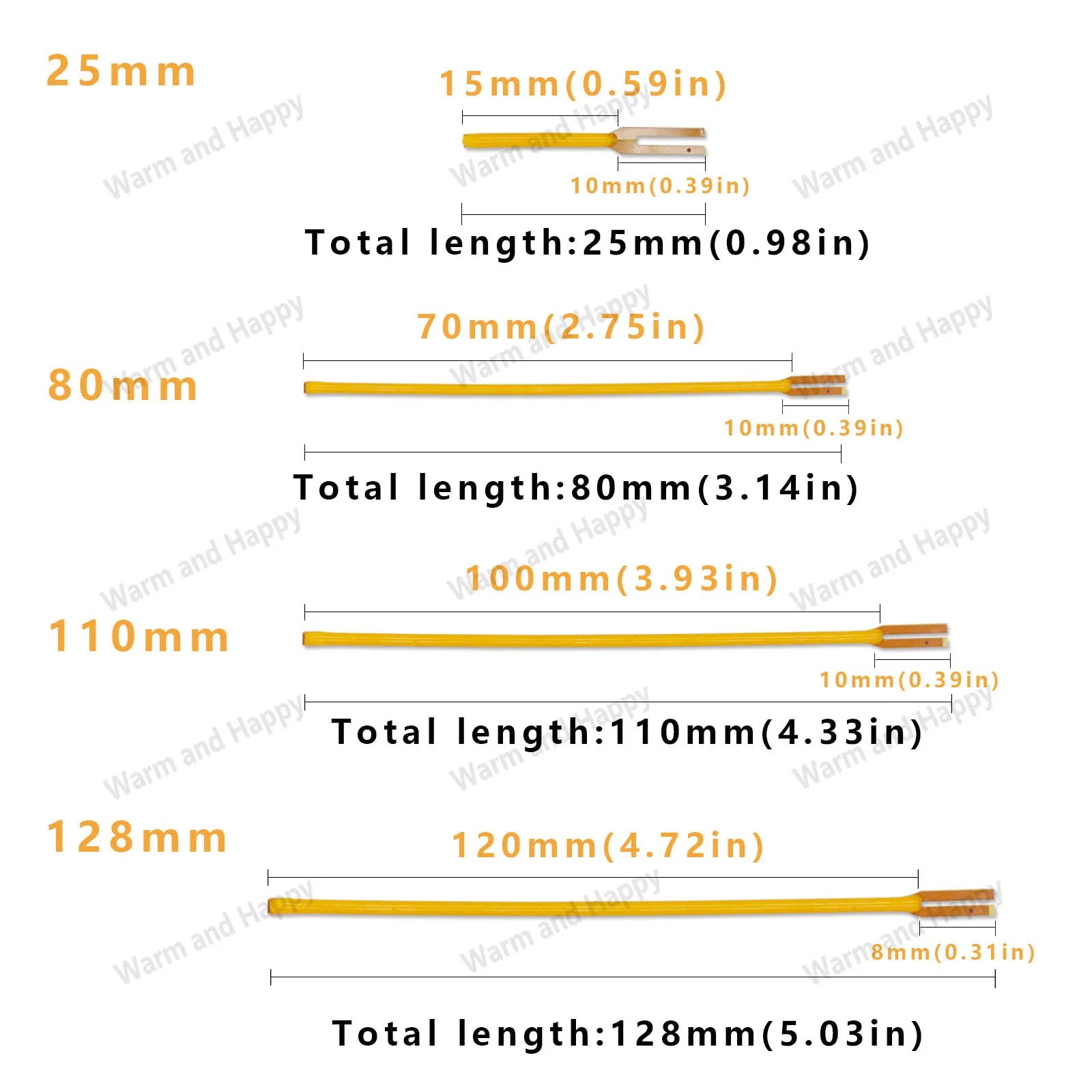 25mm 80mm 110mm 128mm 300mm 190mm 352mm Same Pole Direction LED Flexible Filament DC3V Retro Edison Creative Art Light Bulb DIY