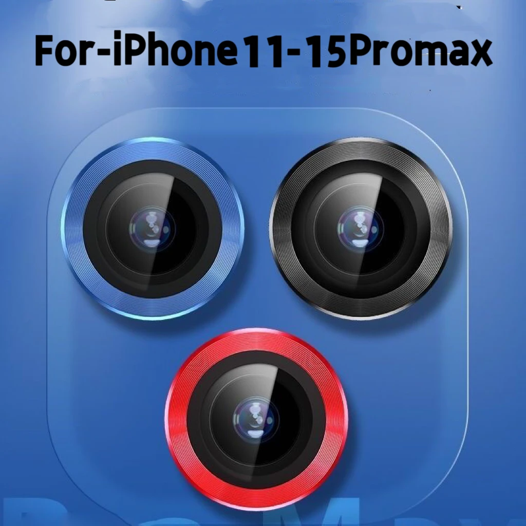 Lens Metal Ring Protector Glass For iPhone 11 12 13 14 15 Pro Max Mini Camera Lens Protection For iPhone 14/15 Plus Camera Film