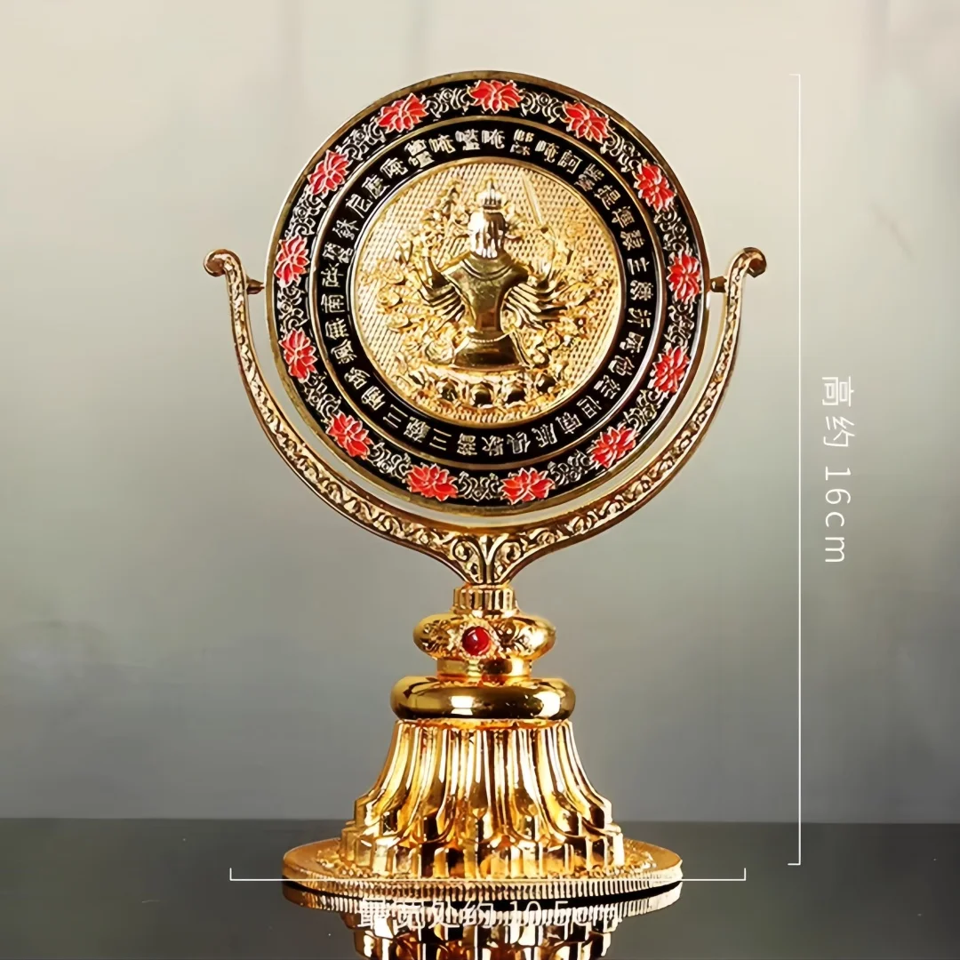 16cm painted quasi-lift mirror round seat/Tibetan rotatable ethnic household ornaments