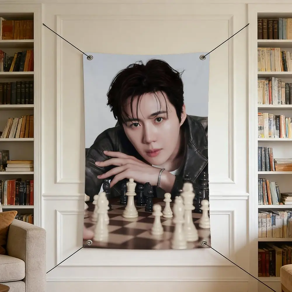 Celebrity K-Kim Seon Ho Flags Warm Home Flag 4 Grommets Wrinkle Free Indoor Outdoor