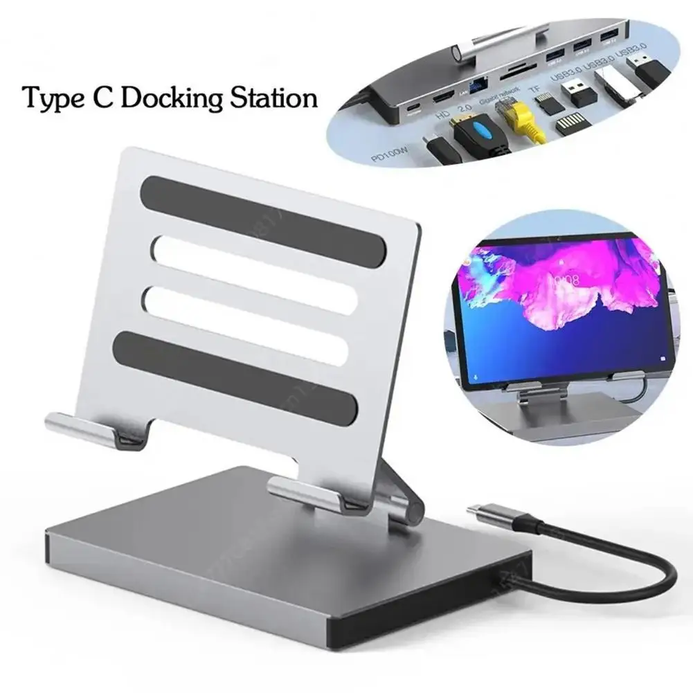 Laptop Stand with Usb 3.0 Laptop Stand Docking Station with Multiport Usb 3.0 Hub 4k 60hz Adapter Pd Charging Tf Card Slot