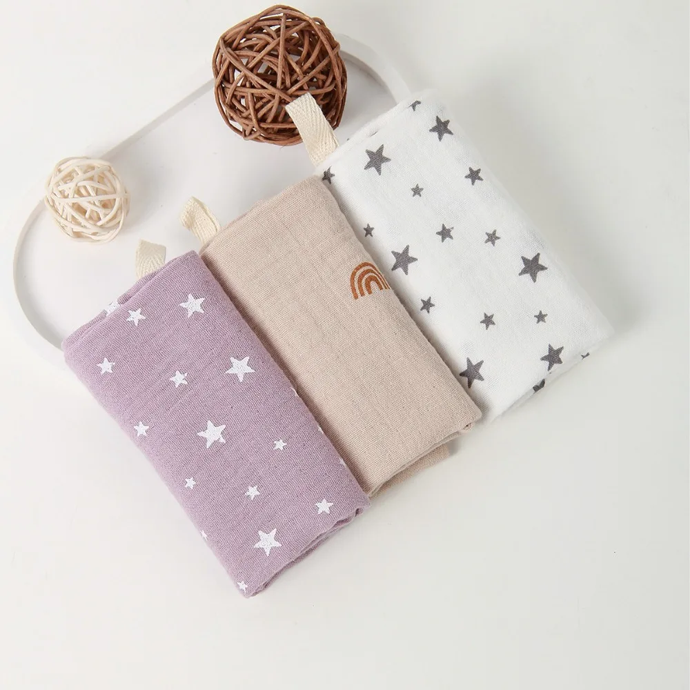 

3/5Pcs New 6-Layer Pure Cotton Baby Cotton Washcloth Soft Gauze Cotton Newborn Burp Cloth Absorbent Baby Towels Square Towels