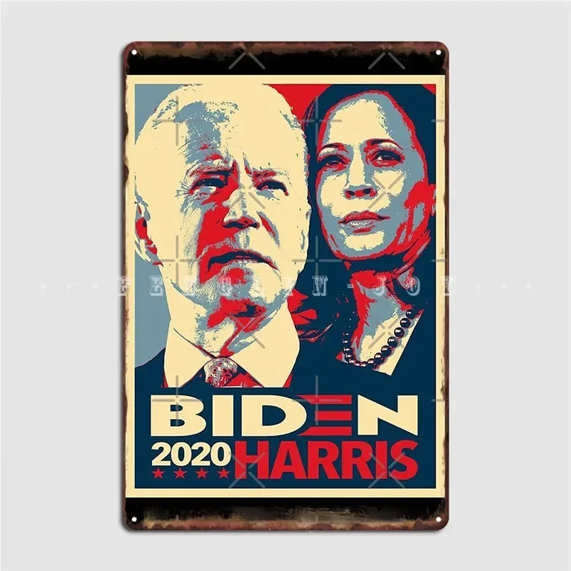 Joe Biden And Kamala Harris 2020 Biden Harris 2020 Hope Design Metal Sign Wall Pub Cinema Personalized Plaques Tin Sign Posters