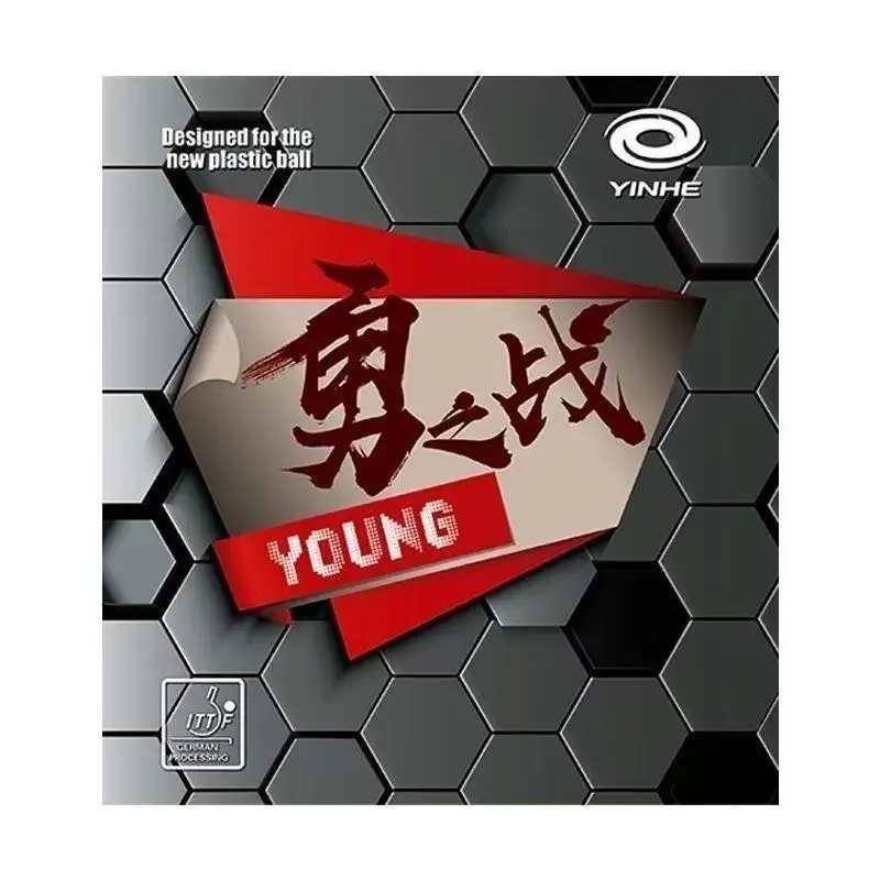 YINHE Warrior Brave, ausgehärtete/nichthärtete lange Pips, mittlere Noppen, einzelner Gummi OX, seltsamer Spin, Schwarz und Rot