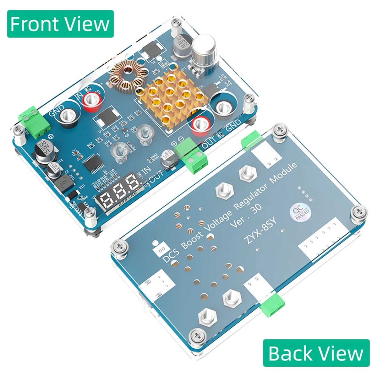 New Buck Converter, DC 5-32V to 5-45V 3A Adjustable Step Down Module with Voltage Display and Touching Sensor