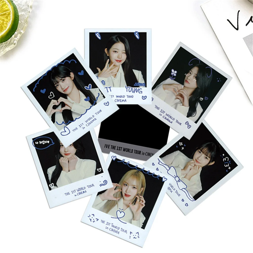 6Pcs/Set KPOP Idols Photocards Wonyoung REI LIZ Yujin Double Sides LOMO Cards Gaeul Leeseo INS Style Postcard Fans Birthday Gift