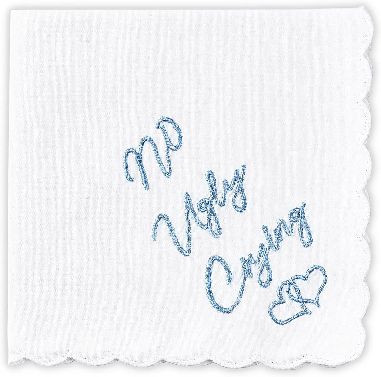 

12x12 Something Blue Handkerchief for Bride Wedding Day Fun Gift