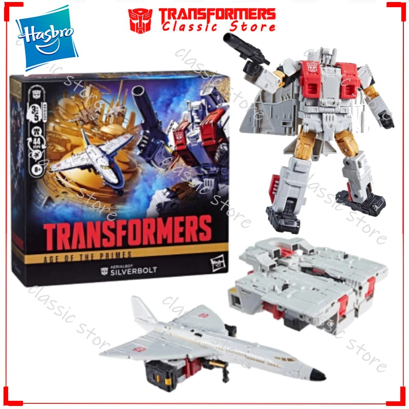 

In Stock Classic Hasbro Transformers Toys Age Of The Primes Aerialbot Silverbolt Cybertron Autobots Action Figures Collectible