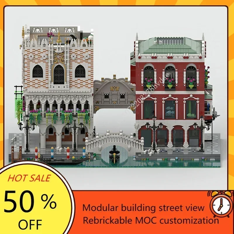 Venice Palaces Modular MOC Creative street view Model Building Blocks Architecture DIY Education Assembly Model Toys Gifts