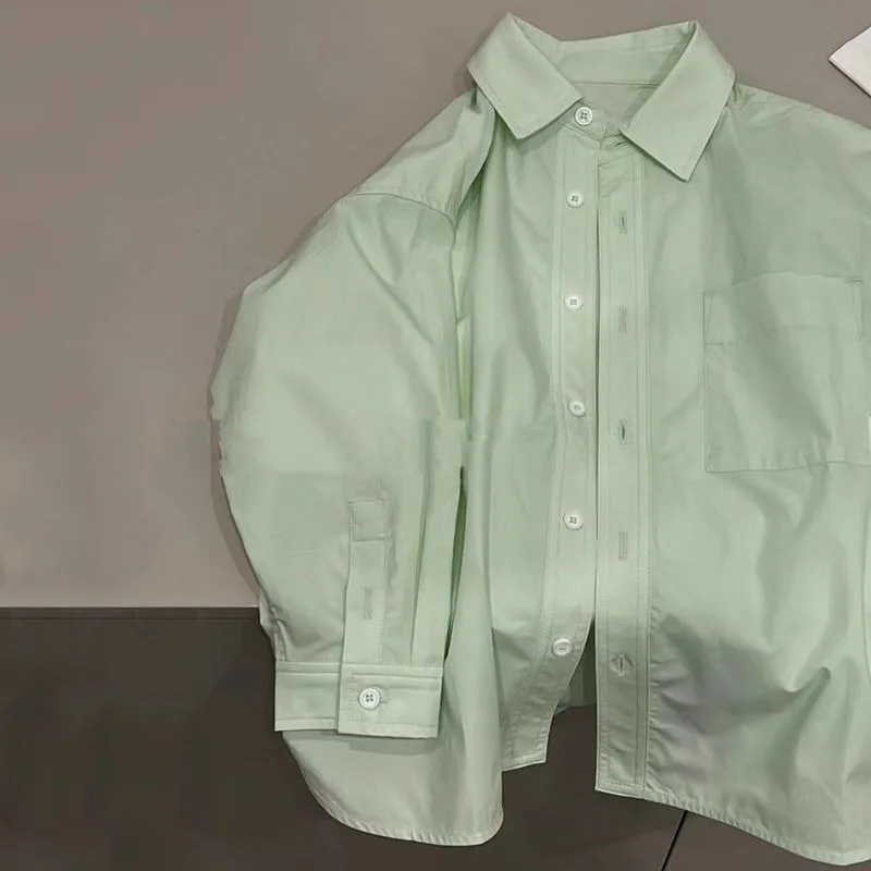 

Big Kids UV Protection Loose Thin Autumn Shirt 12-15 Years Minimalist Outerwear