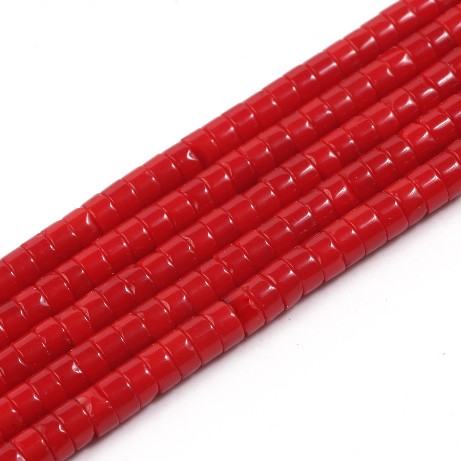 Natural Stone Rondelle Bead 4x2mm Red Coral Jades Flat Round Disc Beads for Jewelry Making DIY Bracelet Acessories 15\'\'