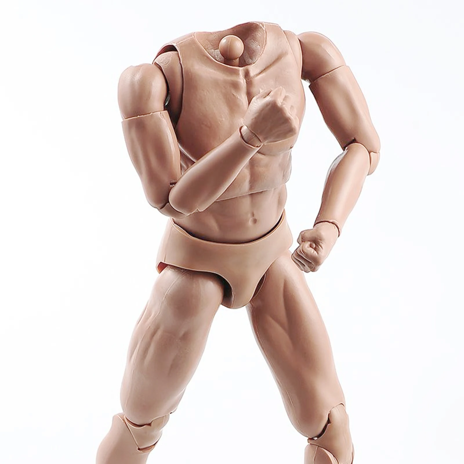 1/6 Realistic Male Body With 28 Movement Joints Muscular Model Seamless Narrow Shoulders with Neck Action Jointed-Figure For DIY