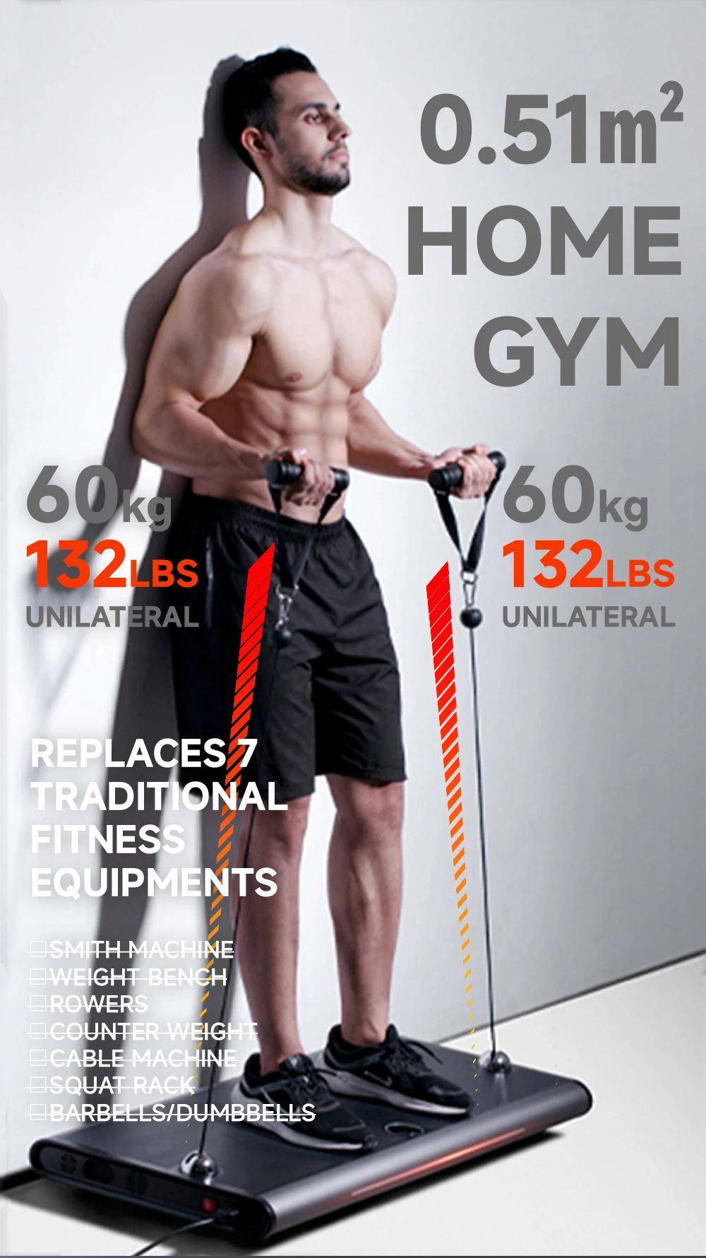 

RH All in One Digital Smart Home Gym Full-Body Workout Multifunctional Home Gym Digital Home Trainer Gym