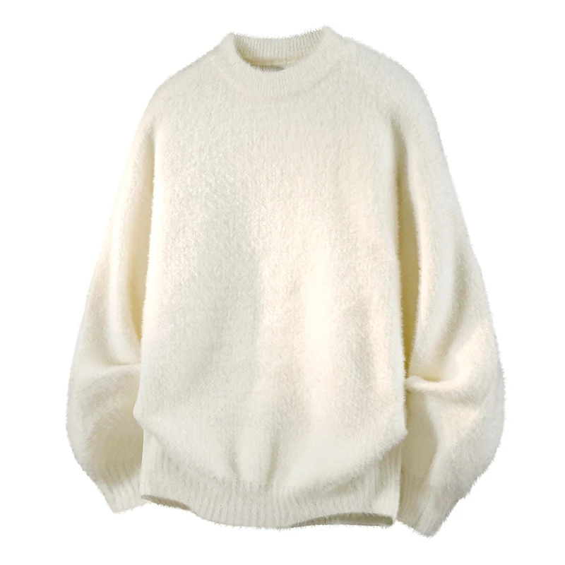 

Зимний удобный универсальный пуловер, ветрозащитный дышащий теплый свитер, новый домашний универсальный пуловер с круглым вырезом, вязаный свитер