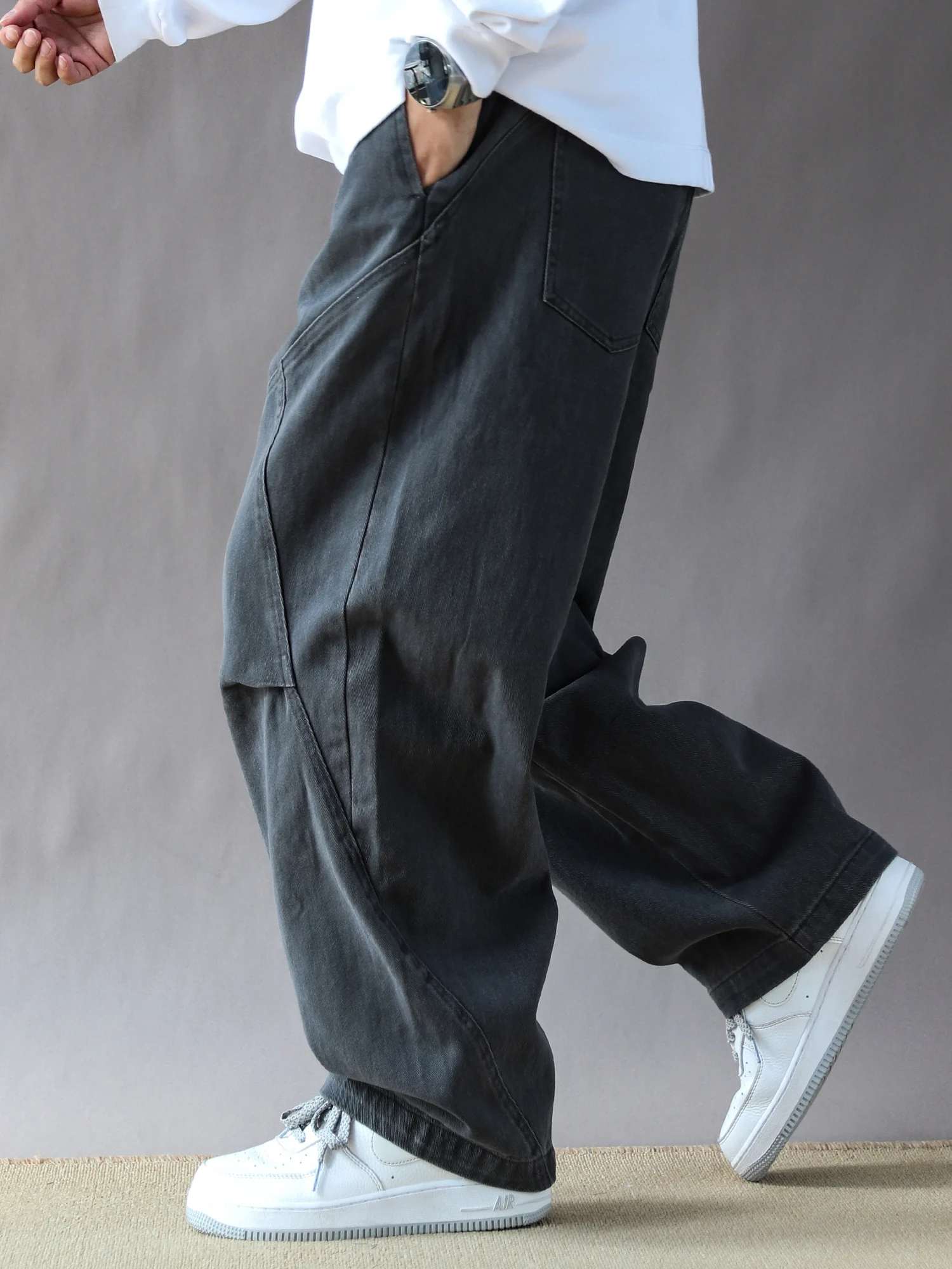 

Мужские повседневные брюки American Style: новые поступления, плотные, свободные, прямые, широкие джинсы на весну-осень