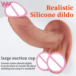 Hard Realistic Dildo Upturned Long Dildo With Powerful Suction Cup Big Cock Artificial Penis For Women Men Adult Sex Toys Anal