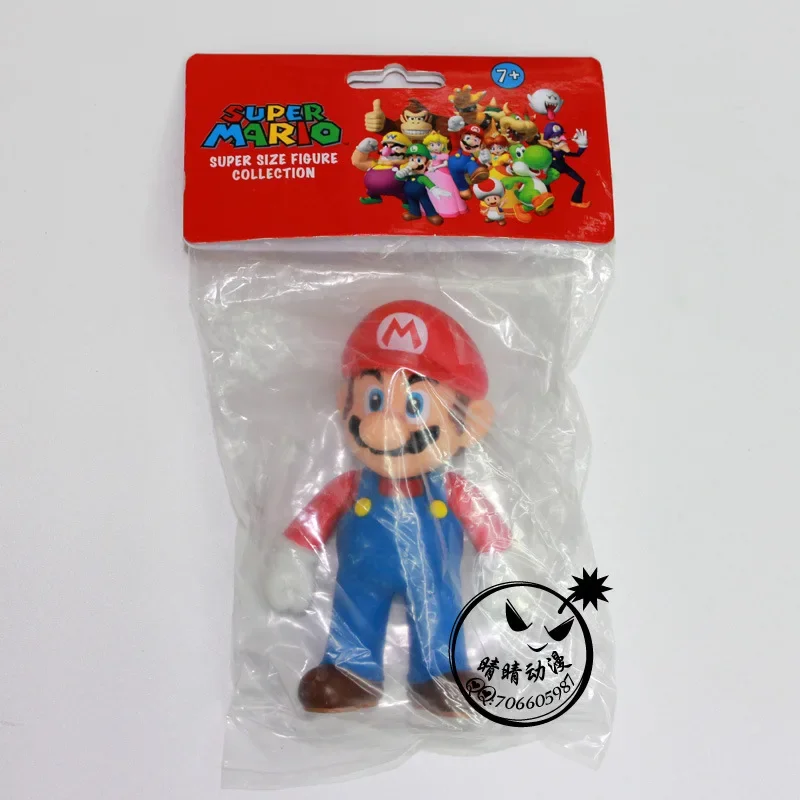 Super Mario Bros. Anime Luigi Bowser Yoshi Toadette Figure PVC Doll Ornament Collection Decoration Children Toys Birthday Gifts