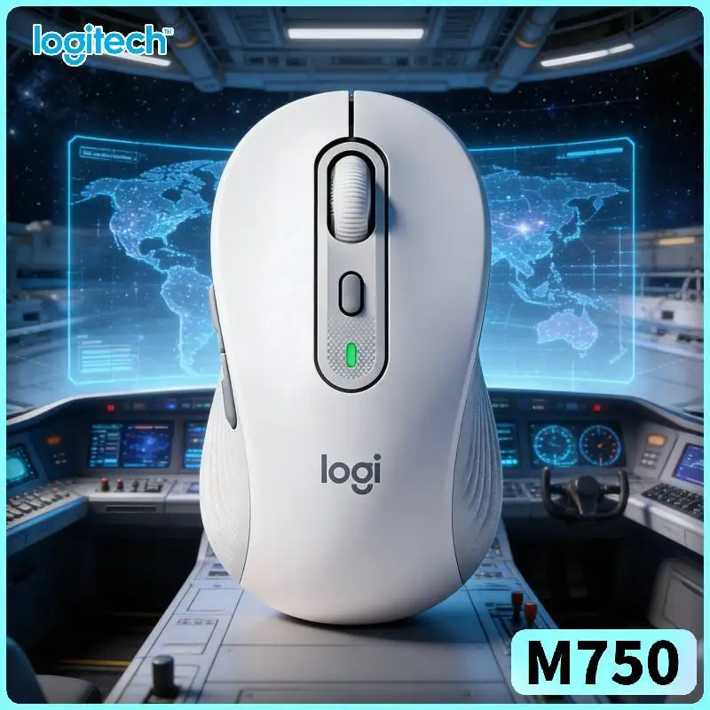

Беспроводная мышь Logitech M750, эргономичная, для правой руки, бесшумные клики, подходит для офиса и дома, совместима с M650L/M185/M220/G304