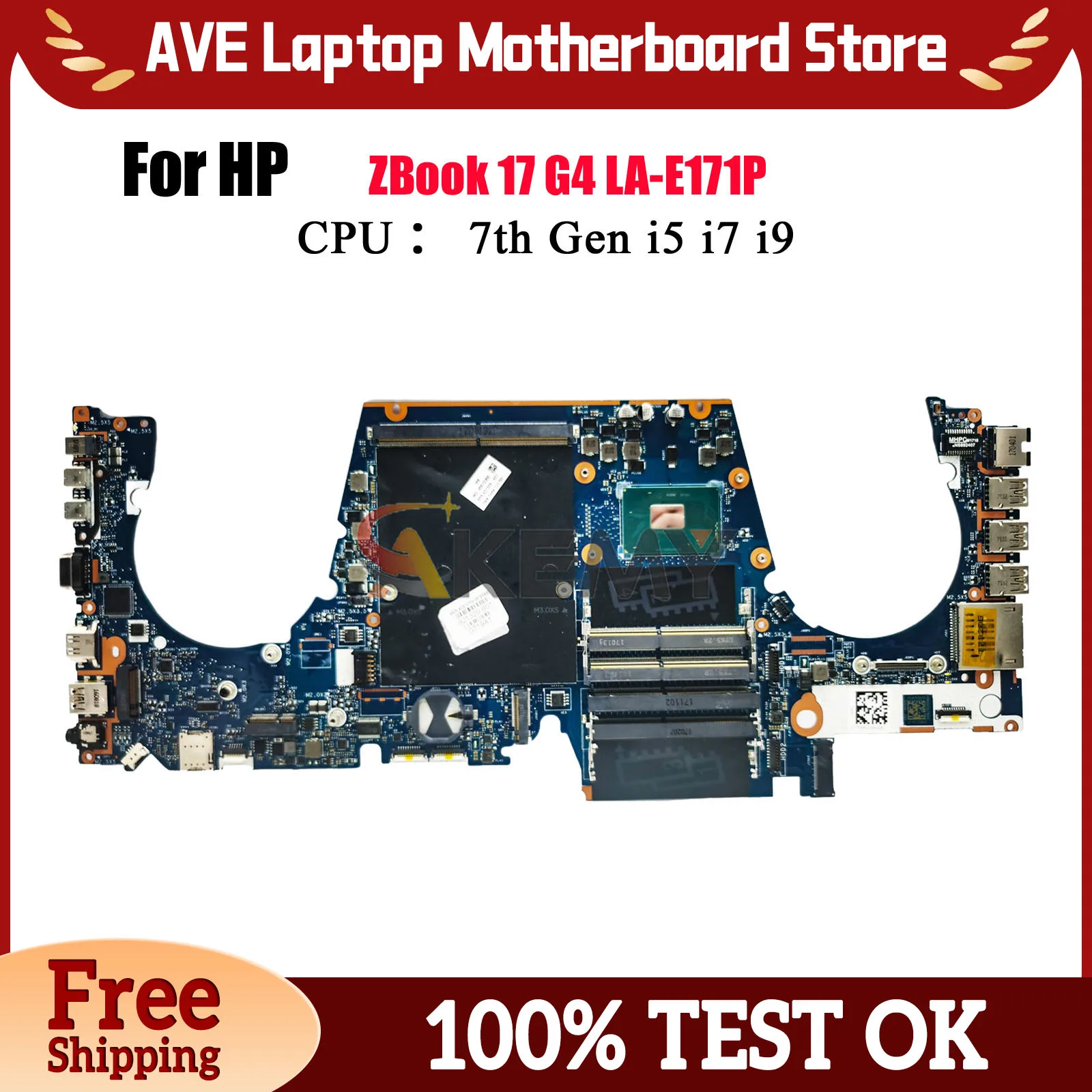 

LA-E171P Материнская плата для ноутбука HP ZBook 17 G4 с процессором i5 i7 DDR4 921327-601 921327-001 100% полностью протестирована