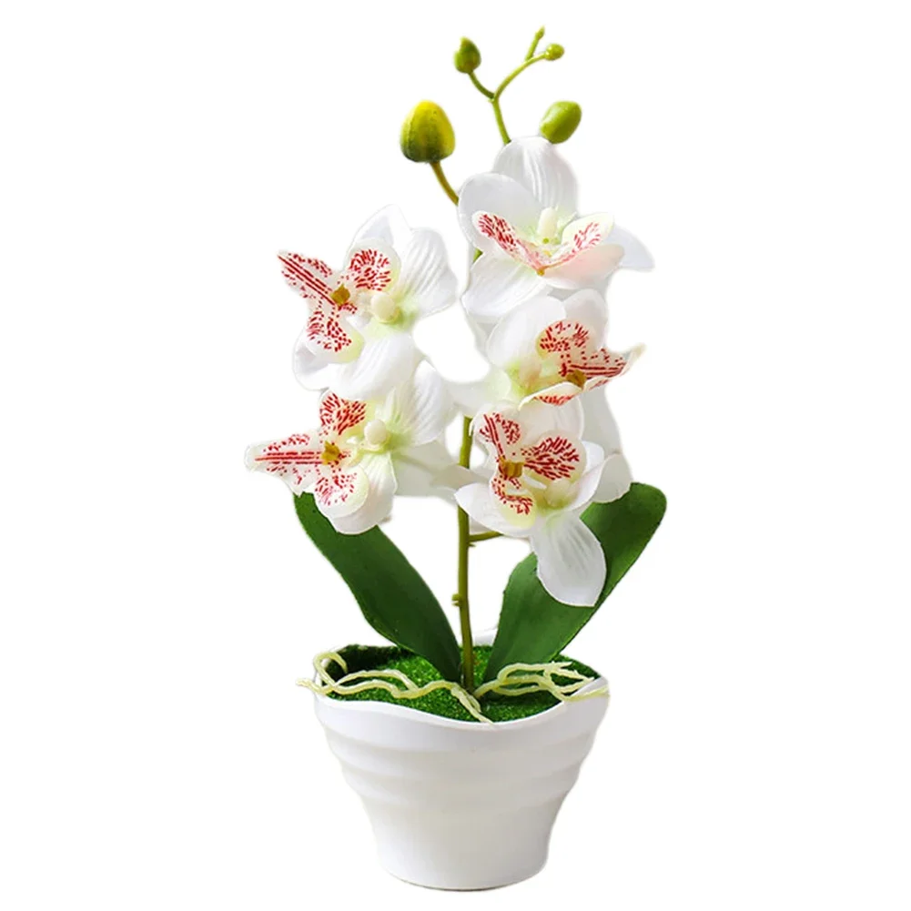 Künstliche Blume fünfköpfige Phalaenopsis Bonsai Garten dekoration künstliche Topfpflanzen Blume Hochzeit Requisiten Party Dekor