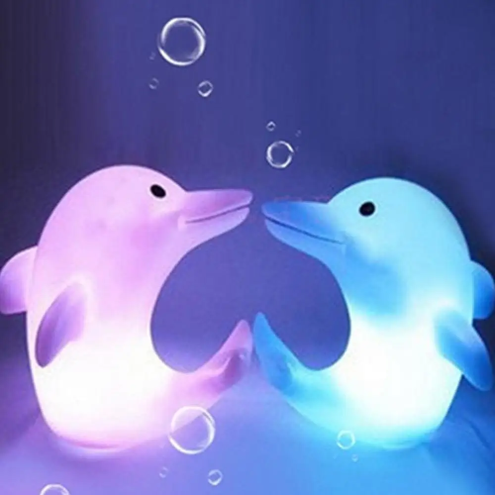 Nightlight bambini regalo per bambini simpatico delfino 7 colori che cambiano decorazione a luce notturna a LED