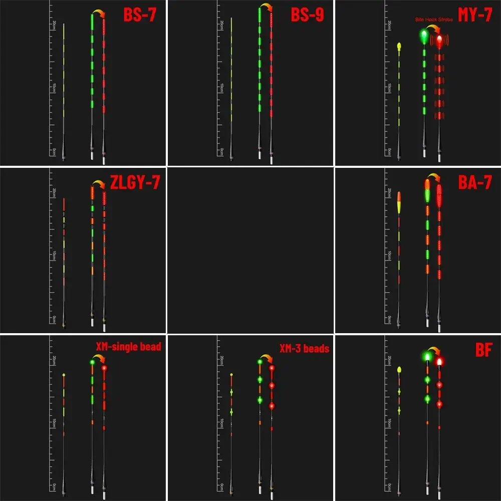 السوبر مشرق LED الصيد الذكية تعويم العلوي مضيئة فائقة الحساسية الإلكترونية يطفو العوامة Cr425 بطارية التعريفي أدوات الصيد #2