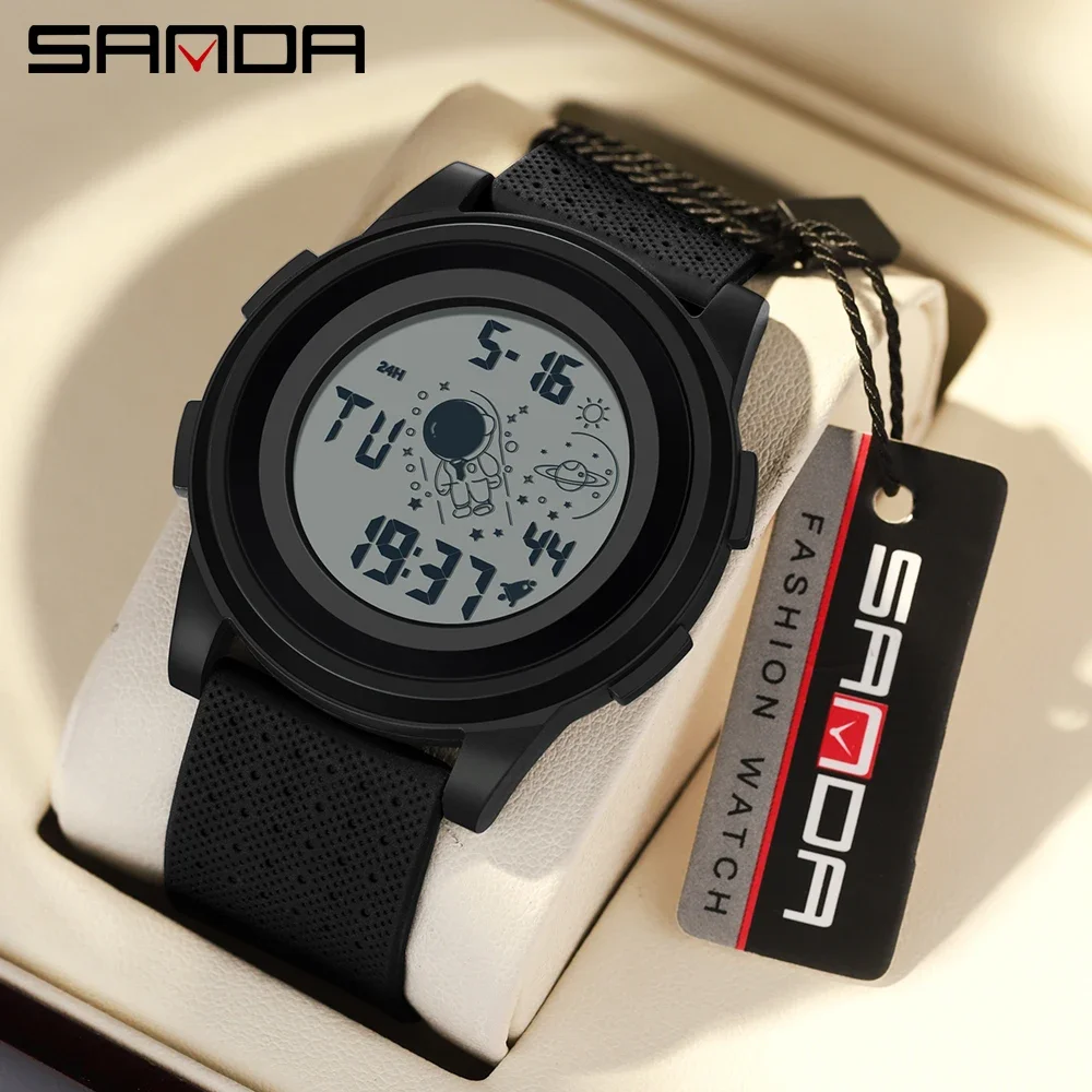 

Fashon Sanda 2153 Back Light Display Countdown Digital Sport Watches Men Waterproof Stopwatch Electronic Wristwatch Montre Homme