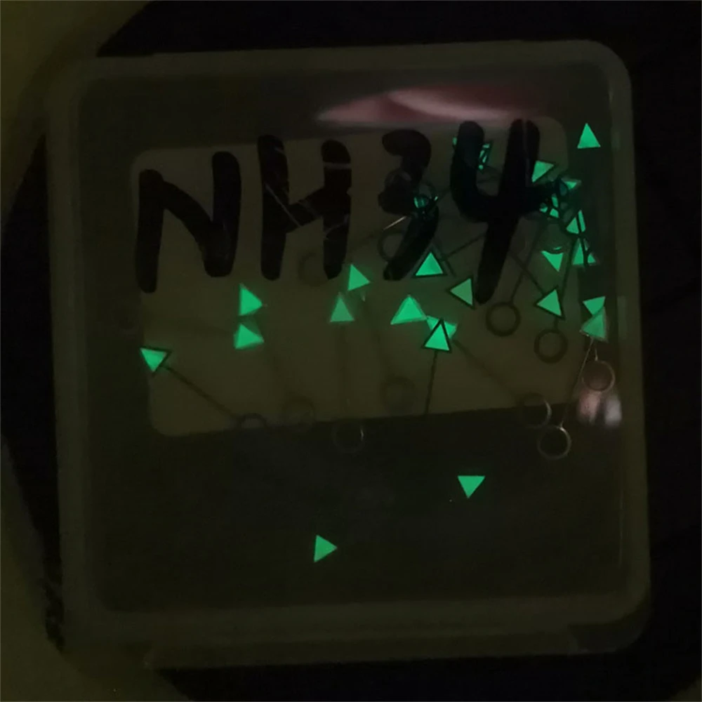 Lancette dell'orologio GMT lunpenous verdi da 12.5mm per accessori per orologi con puntatore Gmt modificato con movimento NH34