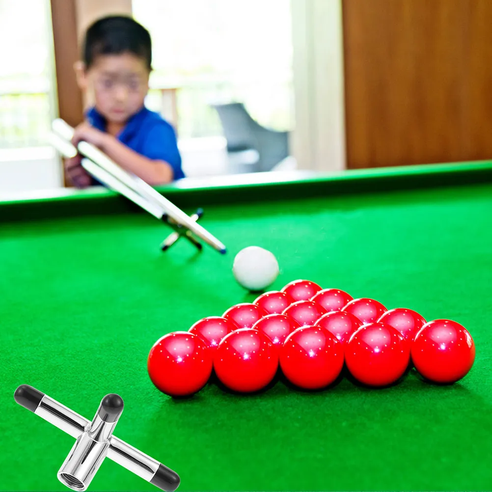 

2Pcs Pool Cue Stick Bridge Metal Cross Bridge Head Fit for Billiards Equipment Portable Pocket-Sized Design