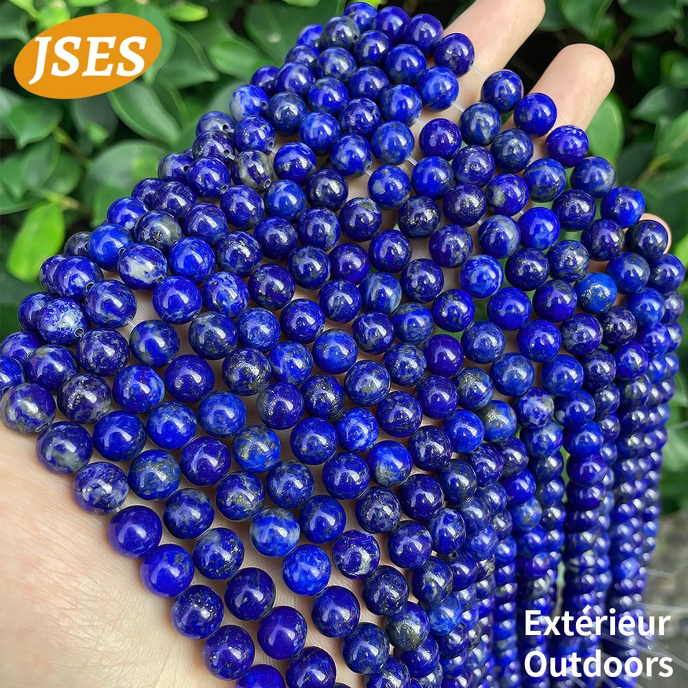 3A Natural 4/6/8mm Lapis Lazuli Beads Round Loose Gemstone Beads For Jewelry Making DIY Handmade Bracelets Necklace Accessories