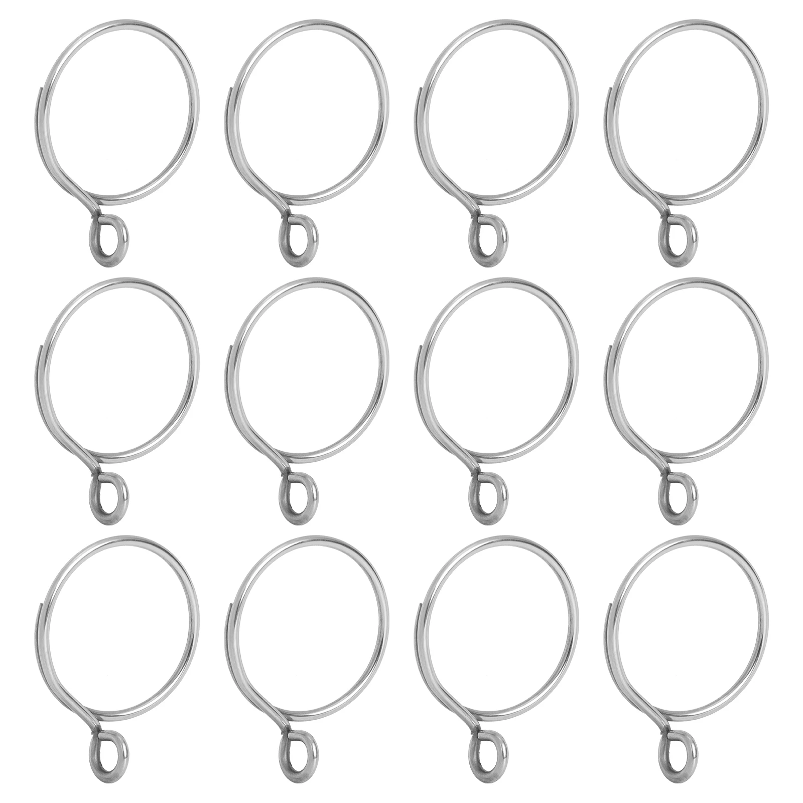 

36pcs Curtain Rings Stainless Steel For Bedroom Bathroom Drapes Hanging Accessories Open Curtain Hangers Home Window Decoration