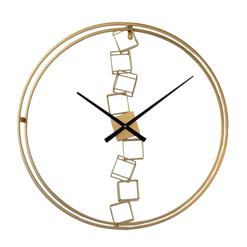 Stylish and Simple Decorative Clock Home Living Room Wall Clocks Nordic Light Luxury Metal Decorative Wall Watches Freeshipping