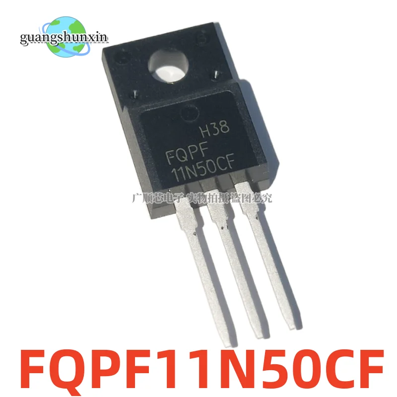 10PCS Brand new FQPF11N50CF 11N50CF 11A500V TO220F plastic sealed N-channel MOSFET