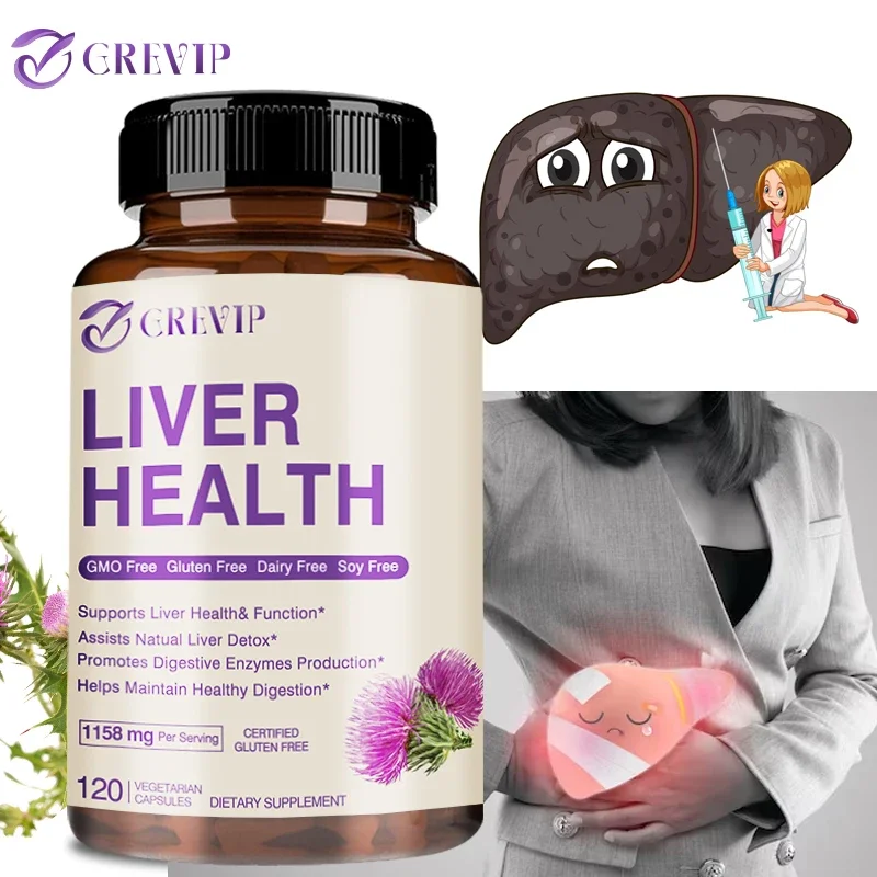 Liver Health Capsules - Helps Strengthen Liver Function, Promote Energy Production, Detoxification and Cleansing