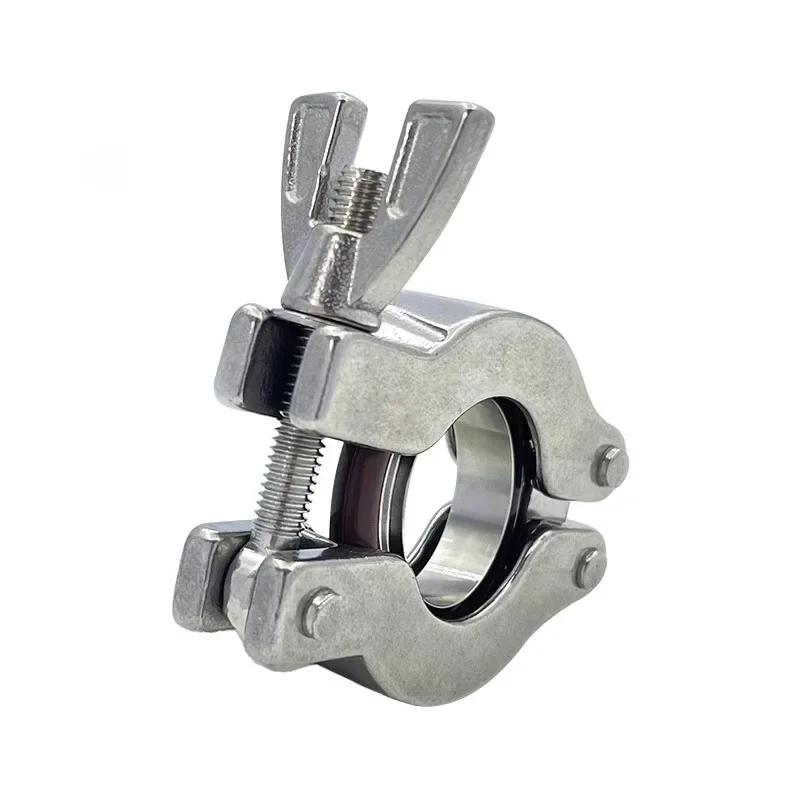 KF vacuum clamp set for sanitary piping systems with flange connection type made from 304 stainless steel suitable for high pres