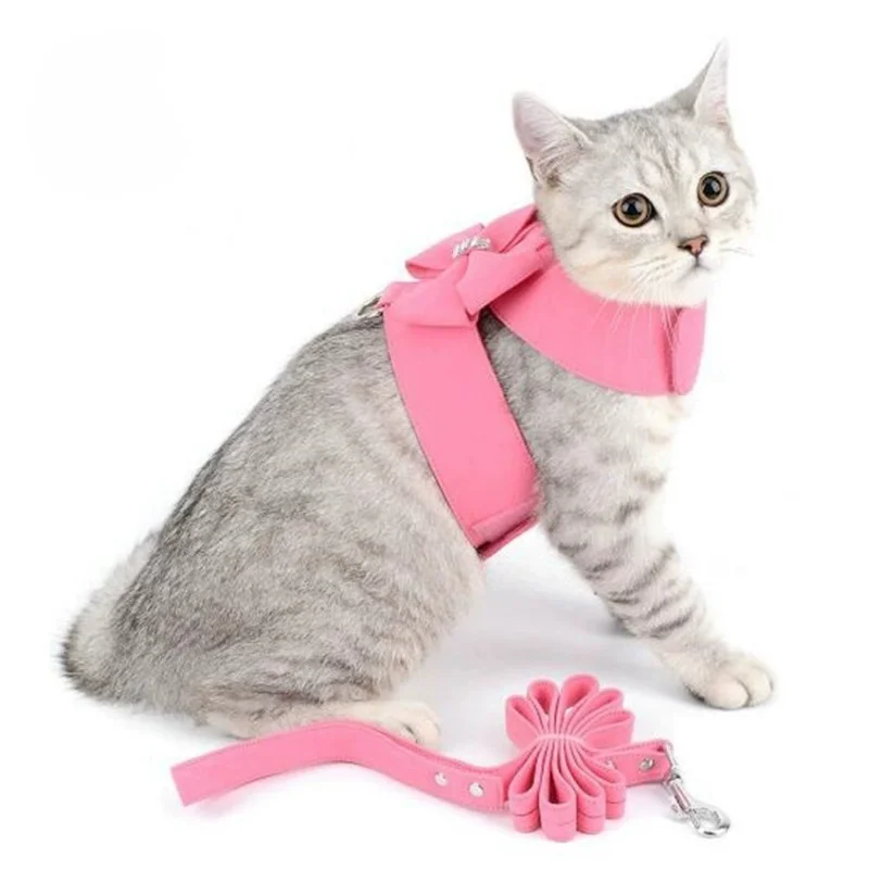 Kitten Breast Harness Leash Strong High Quality Puppy Personalized Cat Chest Harnesses Non-binding Pet Products Cat Supplies