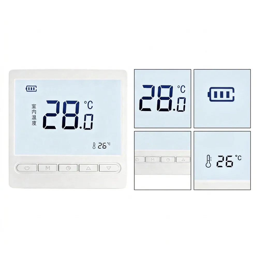 Smart-Wireless Thermostat For Air Conditioner Floor Heating Temperature Controller With Touchscreen Display Home Renovation Tool