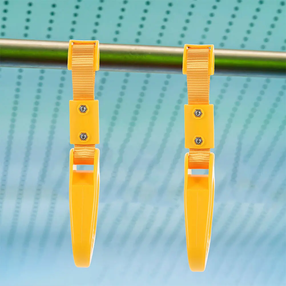 

2pcs Trash Can Lid Handle Car Door Pull Bus Hand Straps Nylon Grip Rings for Elderly Vehicle Subway Durable Practical
