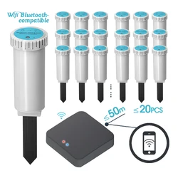 Bluetooth-compatible Wifi Plant Soil Temperature Humidity Smart Sensor Wireless Thermometer Hygrometer Garden Detector Tester