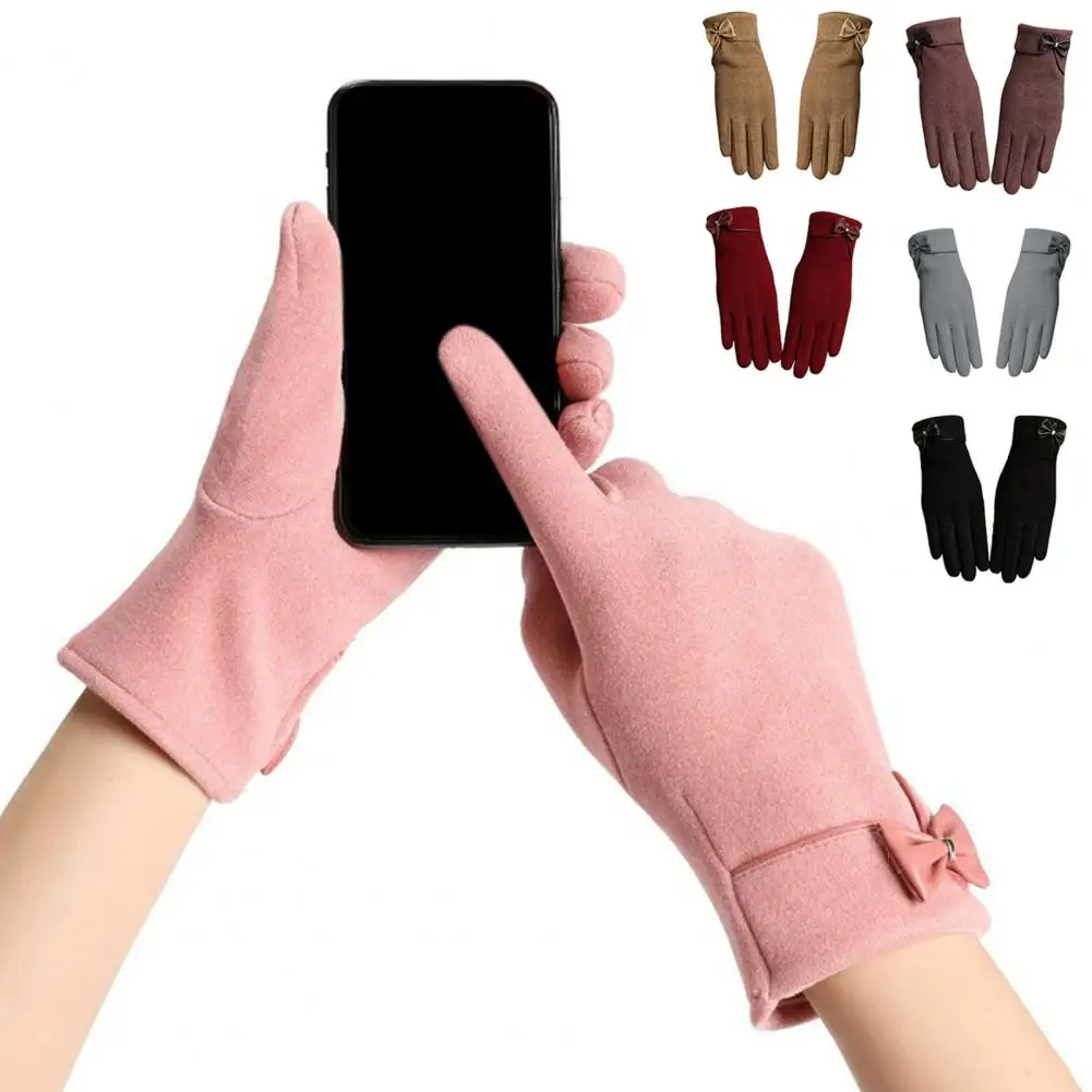 

1 Pair Ridding Gloves Attractive Outdoor Sport Touch Screen Female Warm Gloves Comfortable Women Gloves