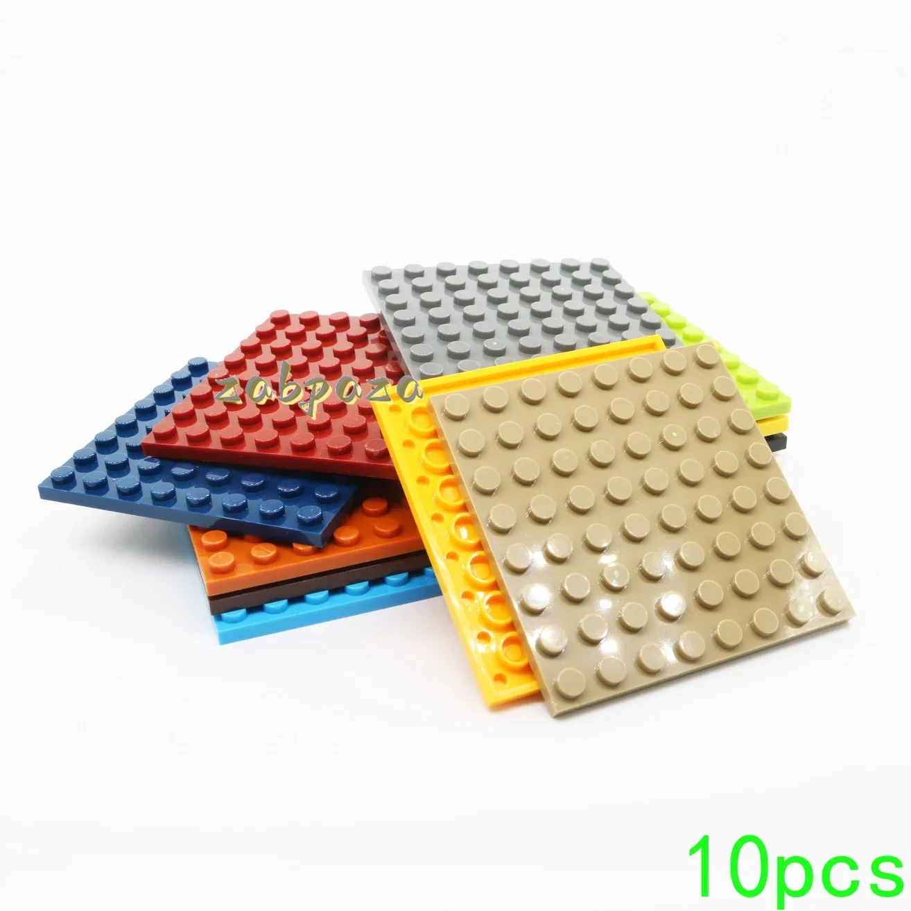 10PCS High-Tech Assemble Particle 41539 8x8 Board Brick Building Blocks Kit Replaceable Part Toy For Children Gifts