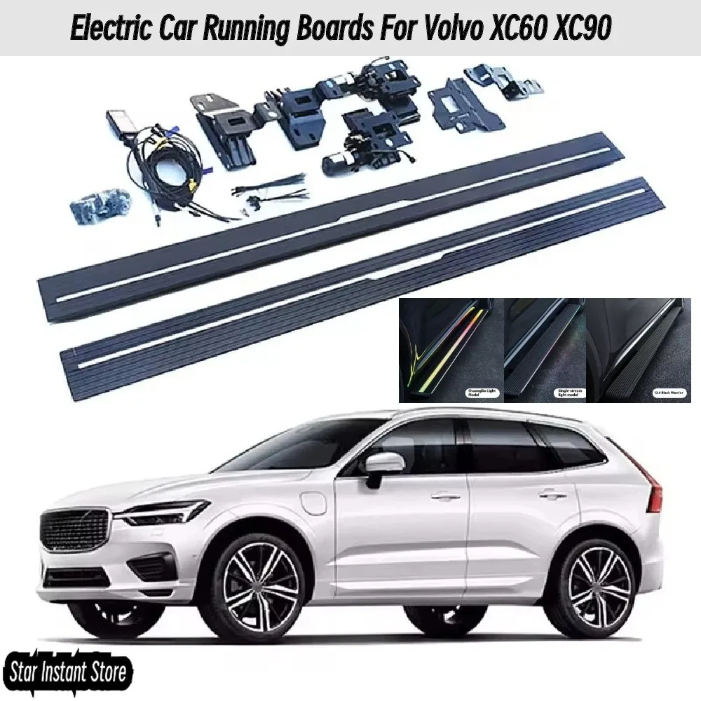 

Auto Retractable Running Boards for Volvo XC60 XC90, Electric Side Steps with LED Lights, Aluminum Alloy SUV Steps
