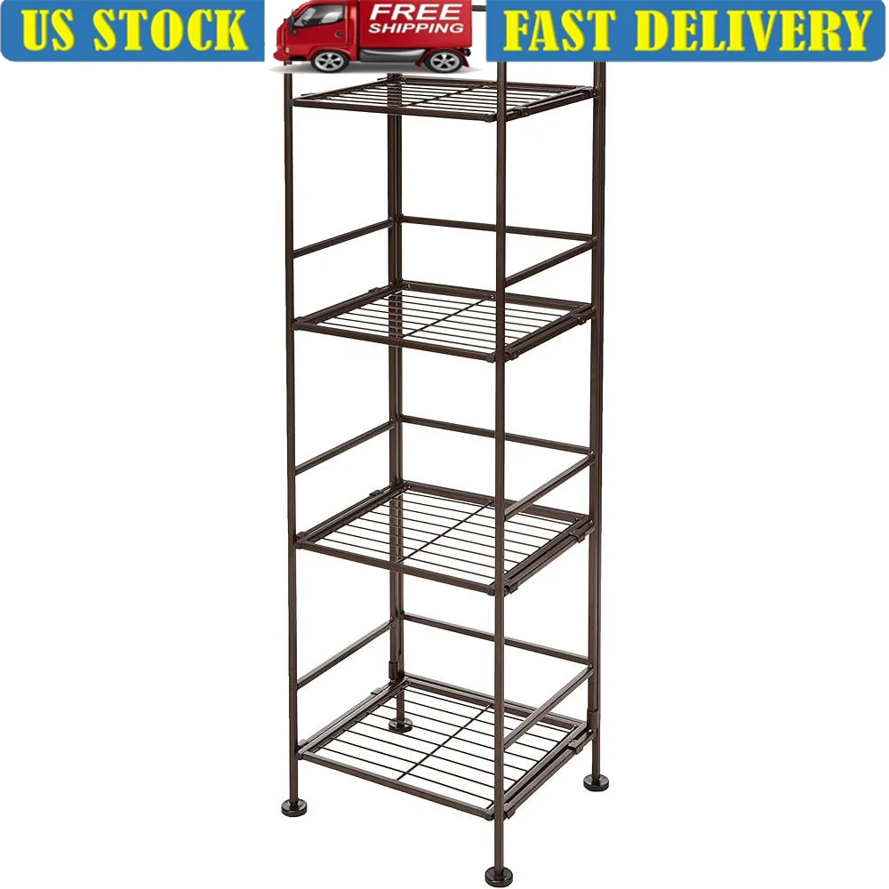 

4-Tier Bathroom Iron Shelf Durable Steel Storage Unit Towels Toiletries and Essentials Space Saving Tower Design Rubber Feet