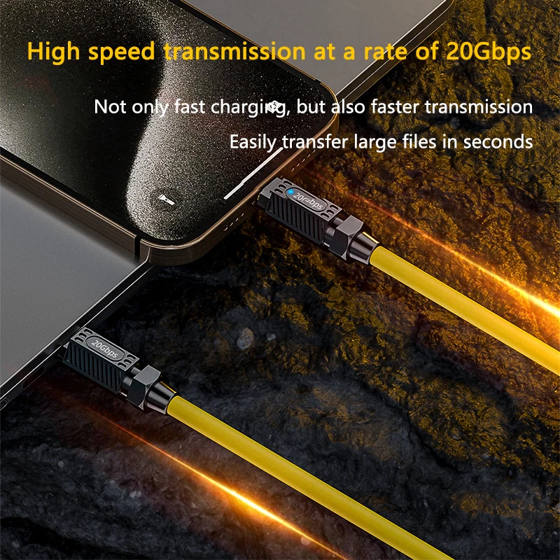 USB C Cable Portable Data Cord 140W Power Delivery Cable Fasting Charging Data Transmission Cable 8K Audio Video Cord