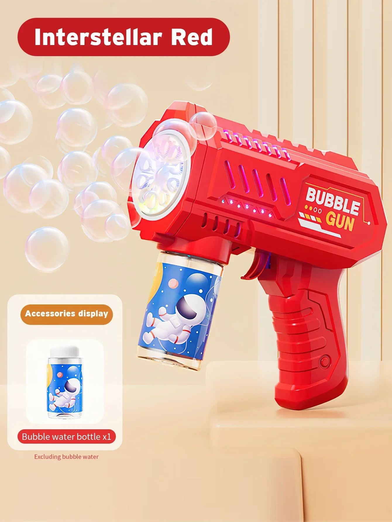 Vollautomatische Seifenblasenpistole, Raketenblasenmaschine, automatisches Gebläse mit Seifenblasenflüssigkeit, Spielzeug für Kinder, Strand, Outdoor, Seifenblasen-Geschenke – Detail 13
