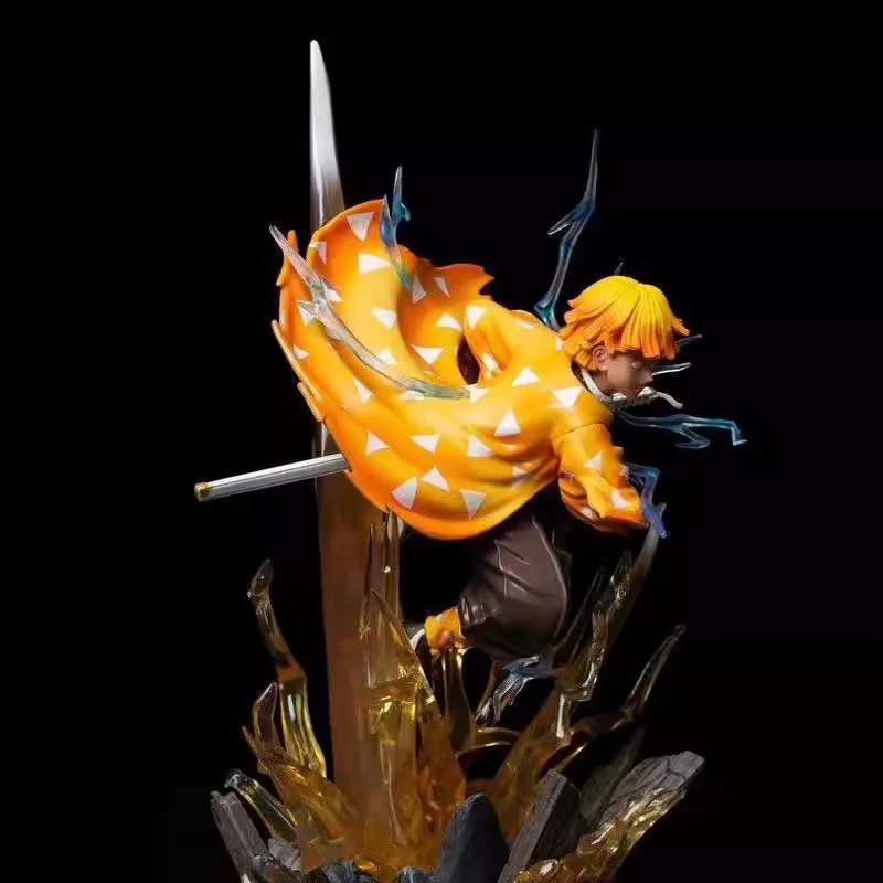 قاتل الشياطين: كيميتسو نو يابا - زينيتسو أجاتسوما "جيانكي" فير. تمثال GK مع منحوتات مزدوجة الرأس وميزة إضاءة LED #3