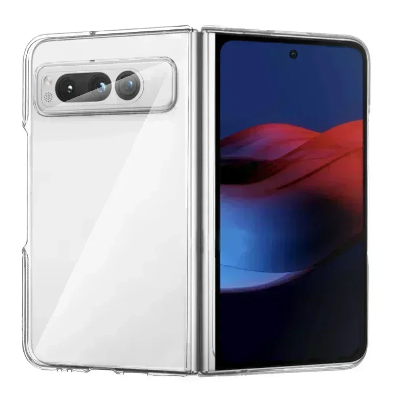 Transparent Phone Case for Google Pixel Fold PC Anti-scratch Portective Cover for Google Pixel Fold Clear Mobile Phone Fundas