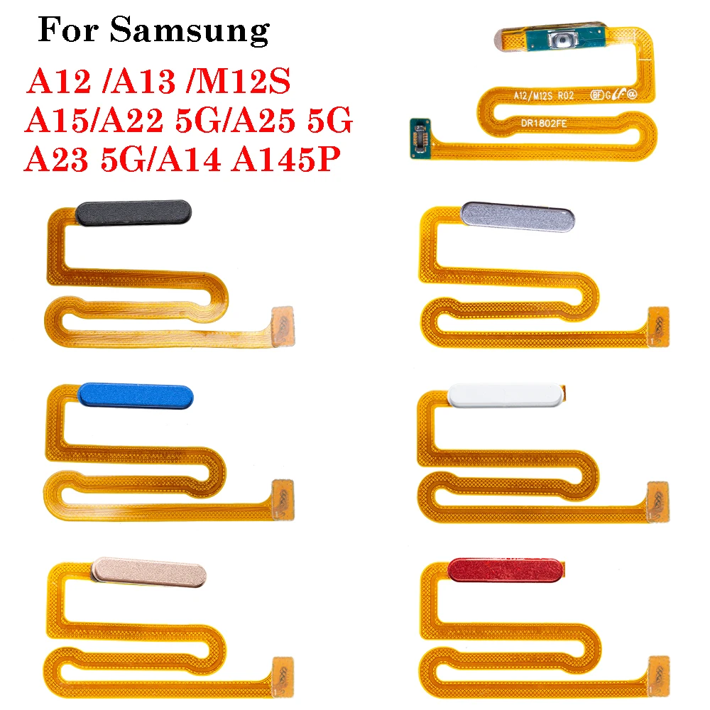 Brand Power Switch ON OFF Home Button Side Key Flex Cable For Samsung A12 A13 A14 A22 A23 A25 A15 Without Fingerprint Touch ID