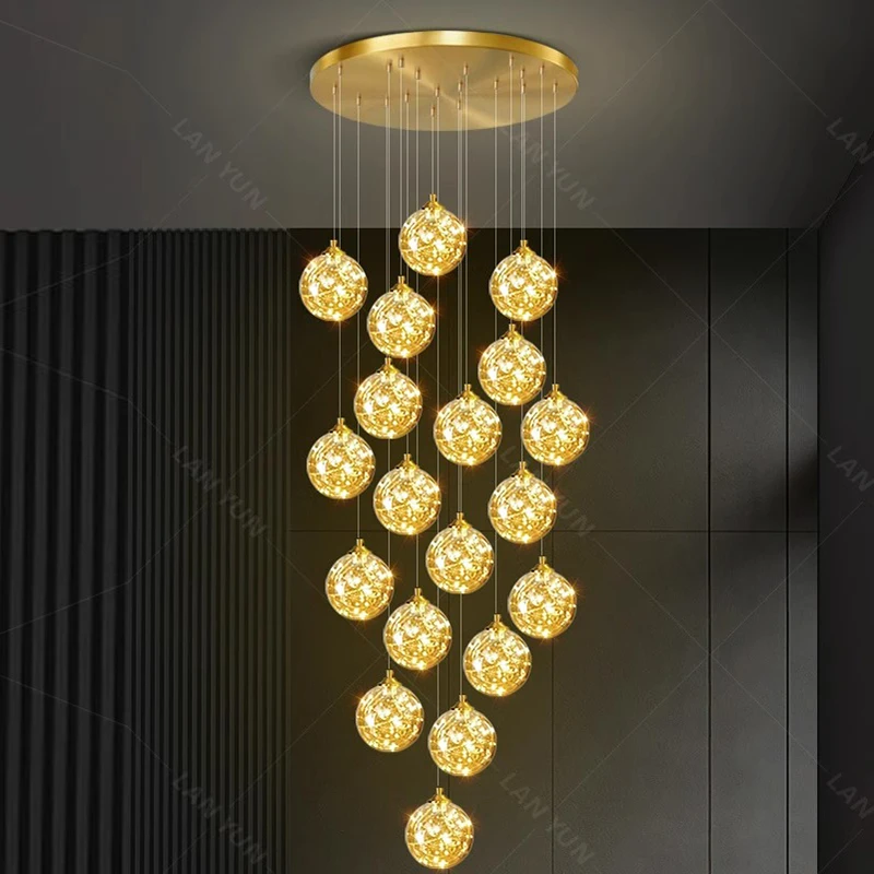 

Nordic home decoration, stair chandelier, living room and dining room Pendant lights, ceiling light, indoor lighting