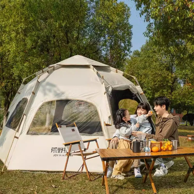 

Палатка семейная из ткани Оксфорд, полностью светонепроницаемая, водонепроницаемая, солнцезащитная, утолщенная, для пикников, поездок, кемпинга